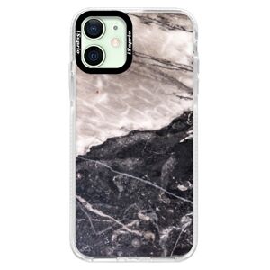Silikónové puzdro Bumper iSaprio - BW Marble - iPhone 12 mini