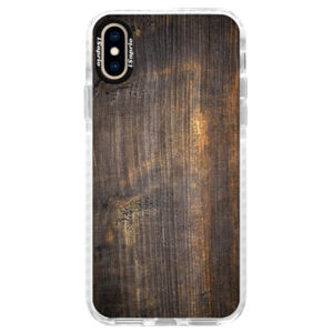 Silikónové púzdro Bumper iSaprio - Old Wood - iPhone XS