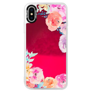 Neónové púzdro Pink iSaprio - Flower Brush - iPhone X