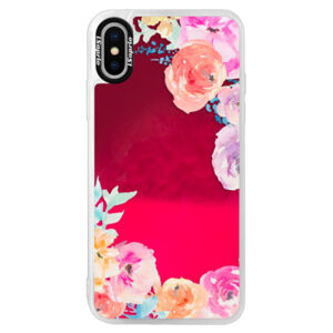 Neónové púzdro Pink iSaprio - Flower Brush - iPhone XS