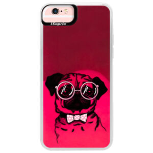 Neónové púzdro Pink iSaprio - The Pug - iPhone 6 Plus/6S Plus