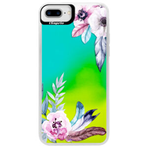 Neónové puzdro Blue iSaprio - Flower Pattern 04 - iPhone 7 Plus