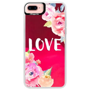 Neónové púzdro Pink iSaprio - Love - iPhone 7 Plus