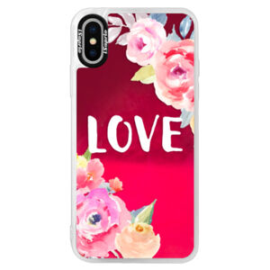Neónové púzdro Pink iSaprio - Love - iPhone XS