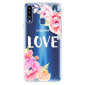 Odolné silikónové puzdro iSaprio - Love - Samsung Galaxy A20s