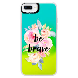 Neónové puzdro Blue iSaprio - Be Brave - iPhone 8 Plus