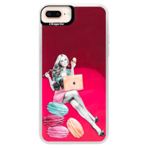 Neónové púzdro Pink iSaprio - Girl Boss - iPhone 8 Plus