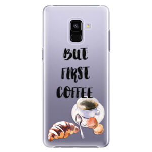 Plastové puzdro iSaprio - First Coffee - Samsung Galaxy A8+