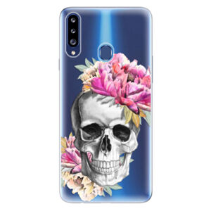 Odolné silikónové puzdro iSaprio - Pretty Skull - Samsung Galaxy A20s