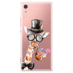 Plastové puzdro iSaprio - Sir Giraffe - Sony Xperia XA1