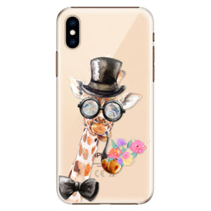 Plastové puzdro iSaprio - Sir Giraffe - iPhone XS