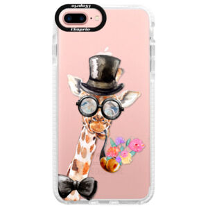 Silikónové púzdro Bumper iSaprio - Sir Giraffe - iPhone 7 Plus