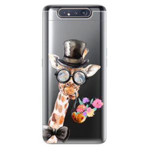 Odolné silikónové puzdro iSaprio - Sir Giraffe - Samsung Galaxy A80
