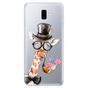 Odolné silikónové puzdro iSaprio - Sir Giraffe - Samsung Galaxy J6+