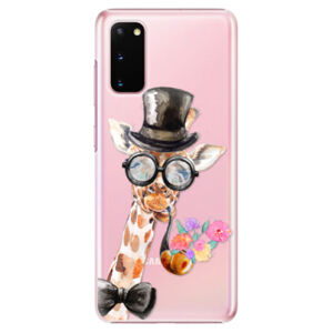 Plastové puzdro iSaprio - Sir Giraffe - Samsung Galaxy S20