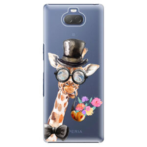 Plastové puzdro iSaprio - Sir Giraffe - Sony Xperia 10 Plus