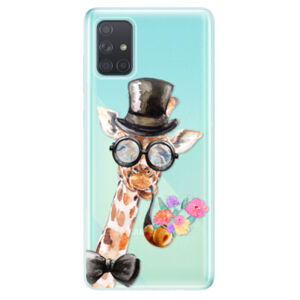 Odolné silikónové puzdro iSaprio - Sir Giraffe - Samsung Galaxy A71