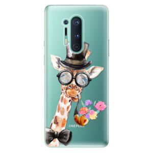 Odolné silikónové puzdro iSaprio - Sir Giraffe - OnePlus 8 Pro