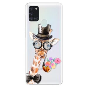 Plastové puzdro iSaprio - Sir Giraffe - Samsung Galaxy A21s