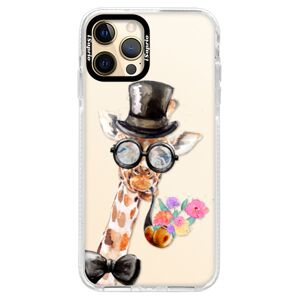 Silikónové puzdro Bumper iSaprio - Sir Giraffe - iPhone 12 Pro