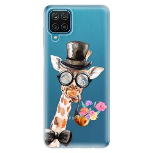 Odolné silikónové puzdro iSaprio - Sir Giraffe - Samsung Galaxy A12