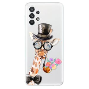 Odolné silikónové puzdro iSaprio - Sir Giraffe - Samsung Galaxy A32