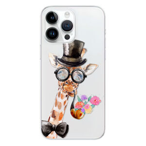Odolné silikónové puzdro iSaprio - Sir Giraffe - iPhone 15 Pro Max