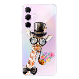 Odolné silikónové puzdro iSaprio - Sir Giraffe - Samsung Galaxy A35 5G