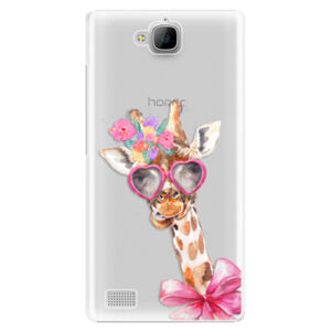 Plastové puzdro iSaprio - Lady Giraffe - Huawei Honor 3C