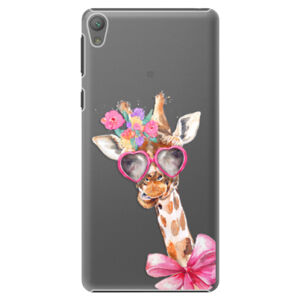 Plastové puzdro iSaprio - Lady Giraffe - Sony Xperia E5