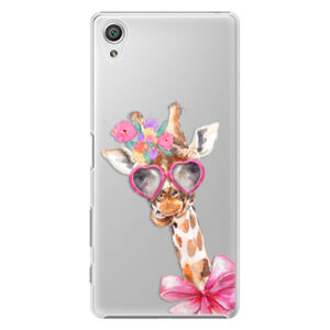 Plastové puzdro iSaprio - Lady Giraffe - Sony Xperia X