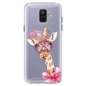 Plastové puzdro iSaprio - Lady Giraffe - Samsung Galaxy A6