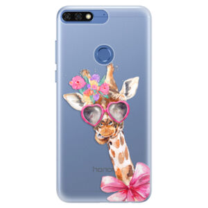 Silikónové puzdro iSaprio - Lady Giraffe - Huawei Honor 7C