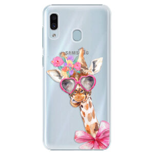 Plastové puzdro iSaprio - Lady Giraffe - Samsung Galaxy A30