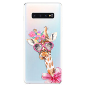 Odolné silikonové pouzdro iSaprio - Lady Giraffe - Samsung Galaxy S10+