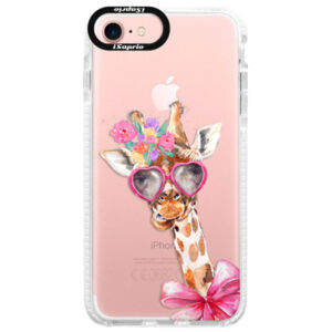Silikónové púzdro Bumper iSaprio - Lady Giraffe - iPhone 7