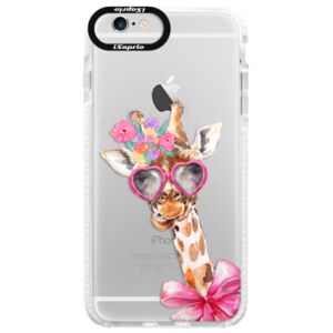 Silikónové púzdro Bumper iSaprio - Lady Giraffe - iPhone 6 Plus/6S Plus