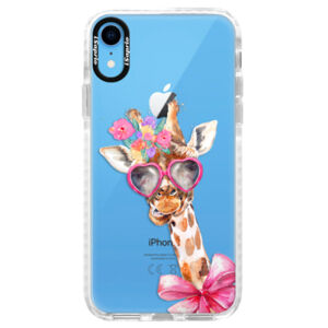 Silikónové púzdro Bumper iSaprio - Lady Giraffe - iPhone XR