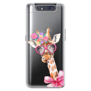 Plastové puzdro iSaprio - Lady Giraffe - Samsung Galaxy A80
