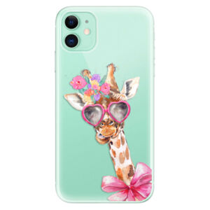 Odolné silikónové puzdro iSaprio - Lady Giraffe - iPhone 11