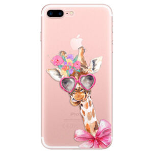 Odolné silikónové puzdro iSaprio - Lady Giraffe - iPhone 7 Plus