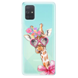 Odolné silikónové puzdro iSaprio - Lady Giraffe - Samsung Galaxy A71