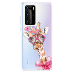 Odolné silikónové puzdro iSaprio - Lady Giraffe - Huawei P40 Pro