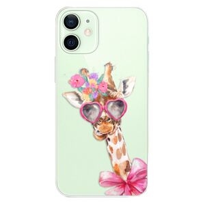 Plastové puzdro iSaprio - Lady Giraffe - iPhone 12 mini