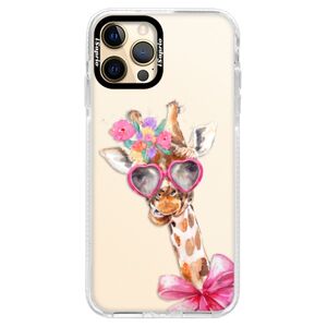 Silikónové puzdro Bumper iSaprio - Lady Giraffe - iPhone 12 Pro