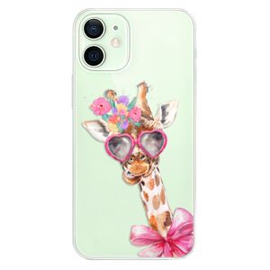 Odolné silikónové puzdro iSaprio - Lady Giraffe - iPhone 12 mini
