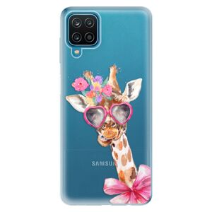 Odolné silikónové puzdro iSaprio - Lady Giraffe - Samsung Galaxy A12