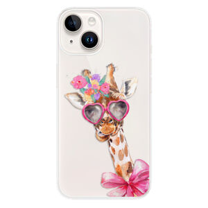 Odolné silikónové puzdro iSaprio - Lady Giraffe - iPhone 15 Plus