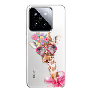 Odolné silikónové puzdro iSaprio - Lady Giraffe - Xiaomi 14