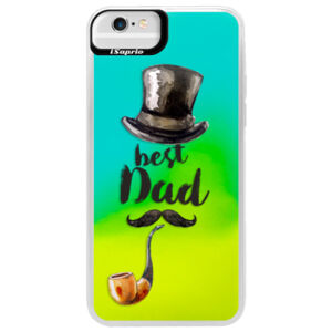Neónové puzdro Blue iSaprio - Best Dad - iPhone 6 Plus/6S Plus